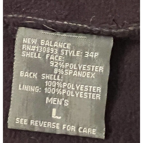 New Balance Jacket Mens Large Full Zip Grey RN 130893 - Picture 6 of 6